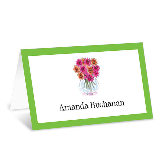 Colorful Daisy Folded Enclosure Cards